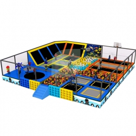 室内儿童淘气堡超级大蹦床公园 大型成人跳床组合乐园游乐设备