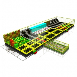 大型组合室内蹦床公园酷跑 室内游乐设备 健身成人蹦床乐园定制