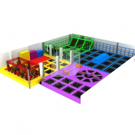 室内淘气堡大蹦床 大型成人健身蹦床 公园组合酷跑儿童跳跳床乐园