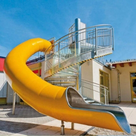 不锈钢滑梯定制大型商场滑滑梯户外无动力游乐设备户外幼儿园滑梯