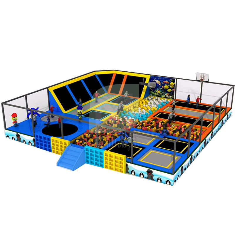 室内儿童淘气堡超级大蹦床公园 大型成人跳床组合乐园游乐设备