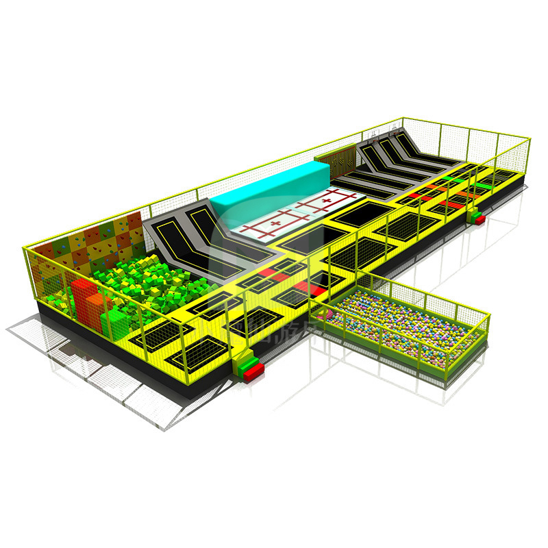 大型组合室内蹦床公园酷跑 室内游乐设备 健身成人蹦床乐园定制